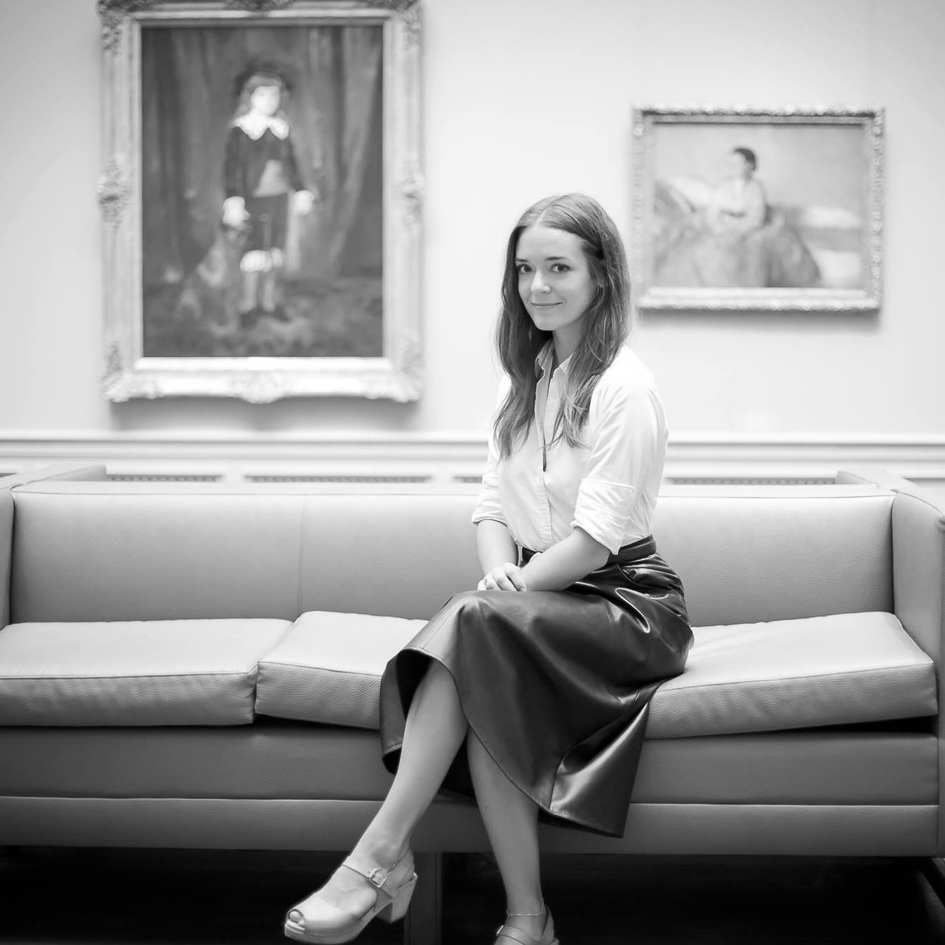 Portrait of Elena Rall in her studio